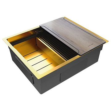 Мойка кухонная Paulmark Next-Multi Sink 54 UNI PM785445-BG брашированное золото