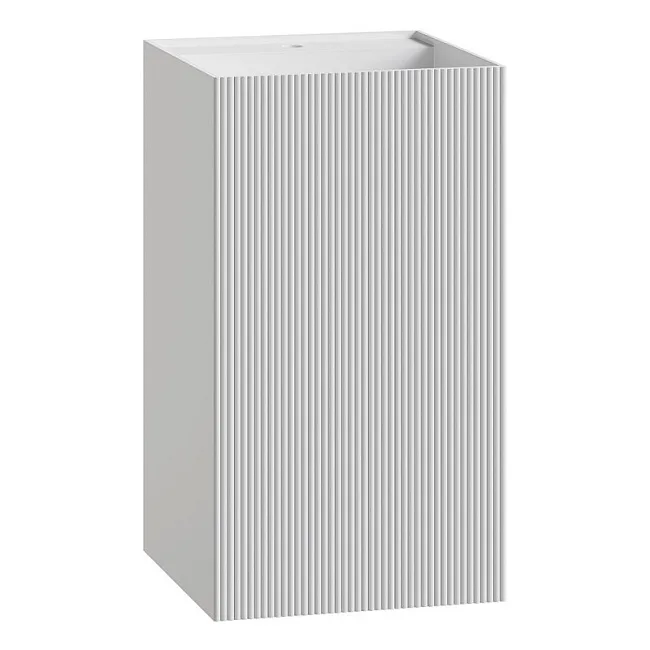 Раковина Boheme Cube 802-R-MW Corian 48х48х85 Matt white, напольная Sancos — Оригинал