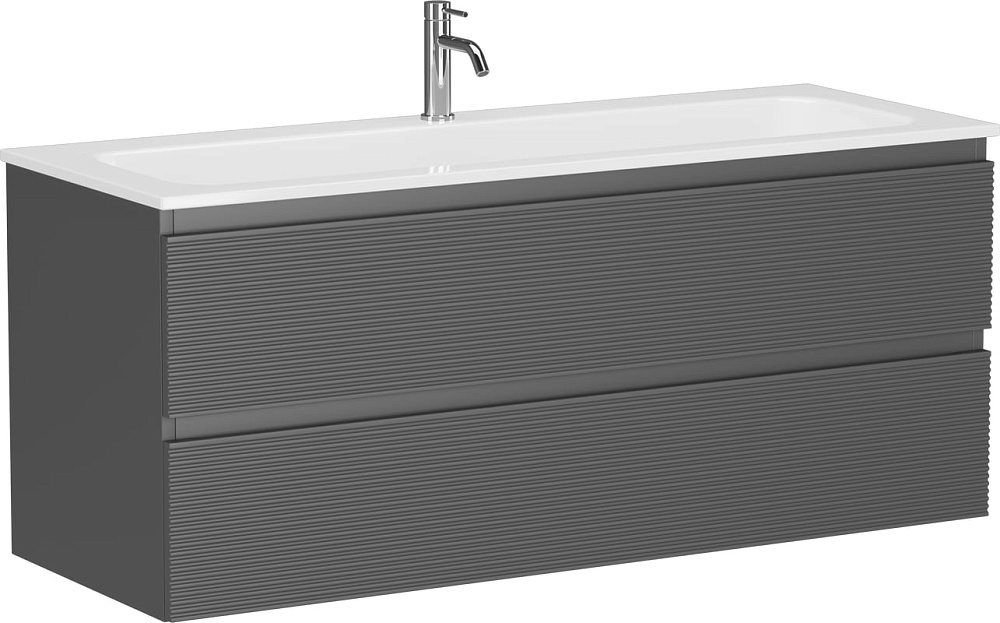 Тумба под раковину Sancos Folk 120 подвесная Grey soft (темно-серый), FL120GS