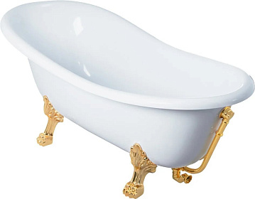 Ванна из искусственного камня Migliore Milady 26240 185x80 см, отдельностоящая, белая, овальная, с д