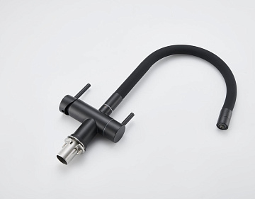 Смеситель для кухни Emar Steel ЕС - 3015 black