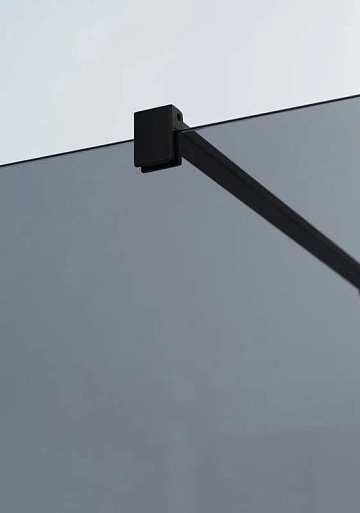 Душевая перегородка Cezares Liberta -L-1-110-120-GR-NERO профиль черный, стекло серое