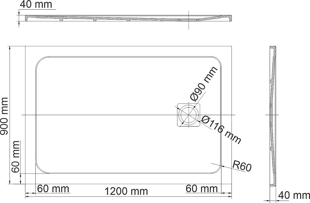 Поддон для душа Wasserkraft Neime 19T07 120x90 Sancos — официальный сайт