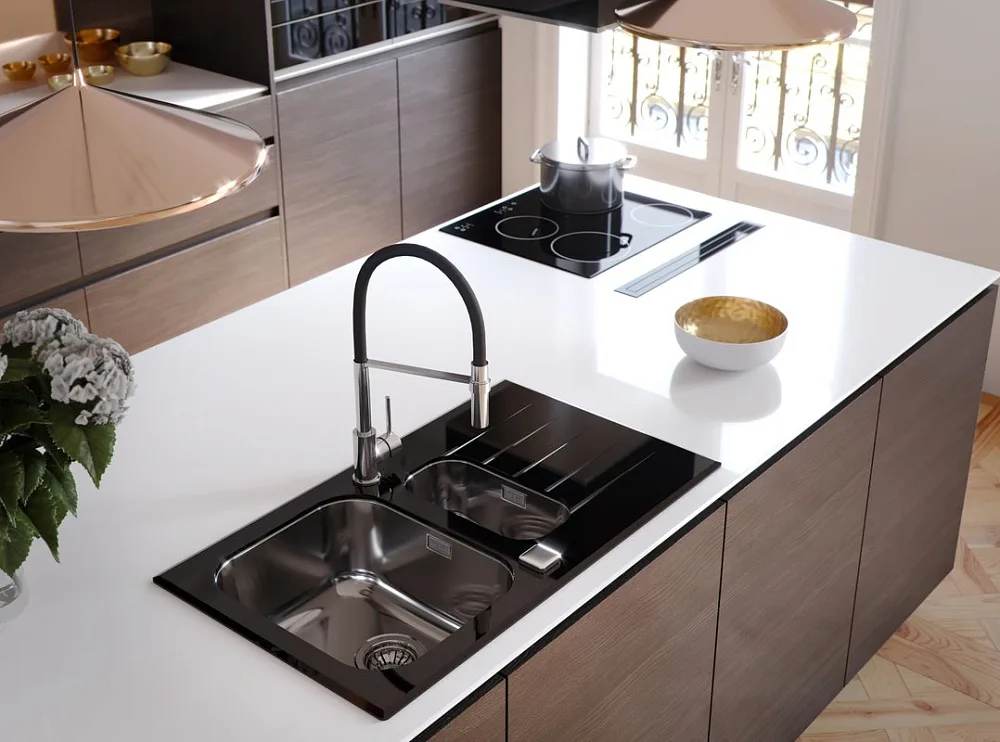 Смеситель для кухни Alveus Elia 1129024 хром Sancos — официальный сайт