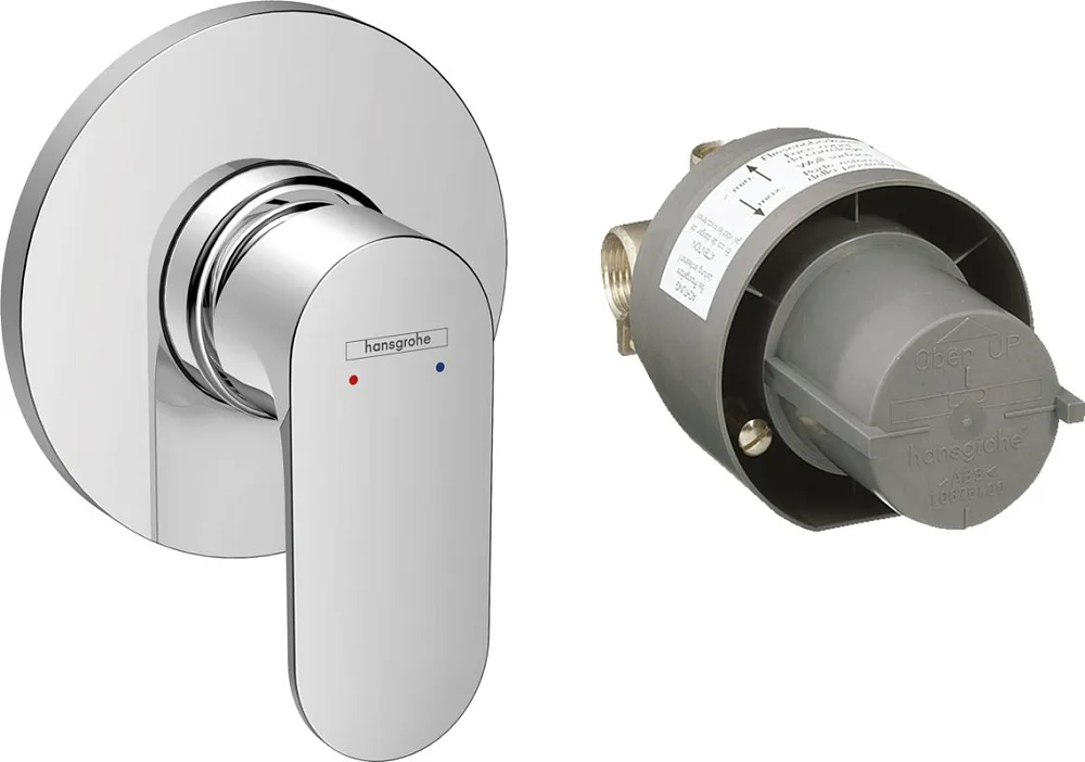 Встраиваемый смеситель Hansgrohe Rebris S 72648000 С ВНУТРЕННЕЙ ЧАСТЬЮ, хром Sancos — официальный сайт
