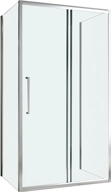 Душевой уголок Abber Schwarzer Diamant AG30160H-S90-S90 160x90, профиль хром, стекло прозрачное