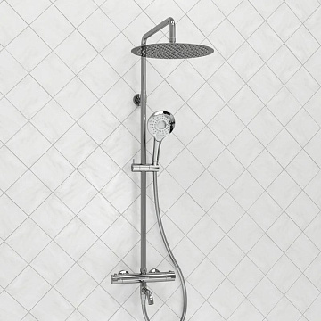 Душевая стойка Wasserkraft Berkel A188.116.101.087.CH Thermo, с термостатом, хром