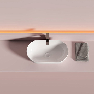 Раковина накладная Ceramicanova Twist овальная 50 см цвет белый CN12001