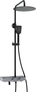 Душевая стойка Wasserkraft Abens 2000 A114.160.130.CB Thermo, с термостатом, черная
