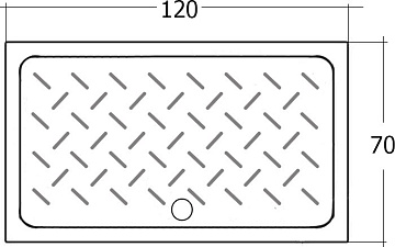 Поддон для душа RGW Ceramics CR-127 70х120х6