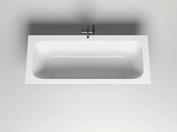 Ванна из искусственного камня Salini Orlanda Axis S-Stone 190x80 см, встраиваемая, матовая белая, на