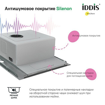 Мойка кухонная IDDIS Haze HAZ43S0i77 сатин