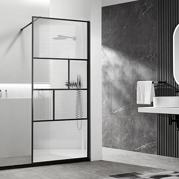 Душевая перегородка Vincea Walk-in HP Art VSW-1HC100CFB 100 см, профиль матовый черный, стекло прозр