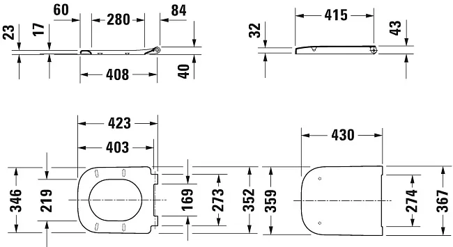Крышка-сиденье Duravit Happy D.2 0064591300 Sancos — Оригинал