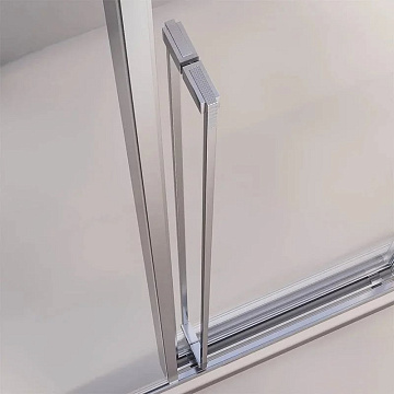 Душевая дверь в нишу Veconi Premium Prato 300 CH-R 130, профиль матовый хром, стекло прозрачное