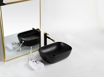 Накладная раковина BelBagno 50 матовая черная