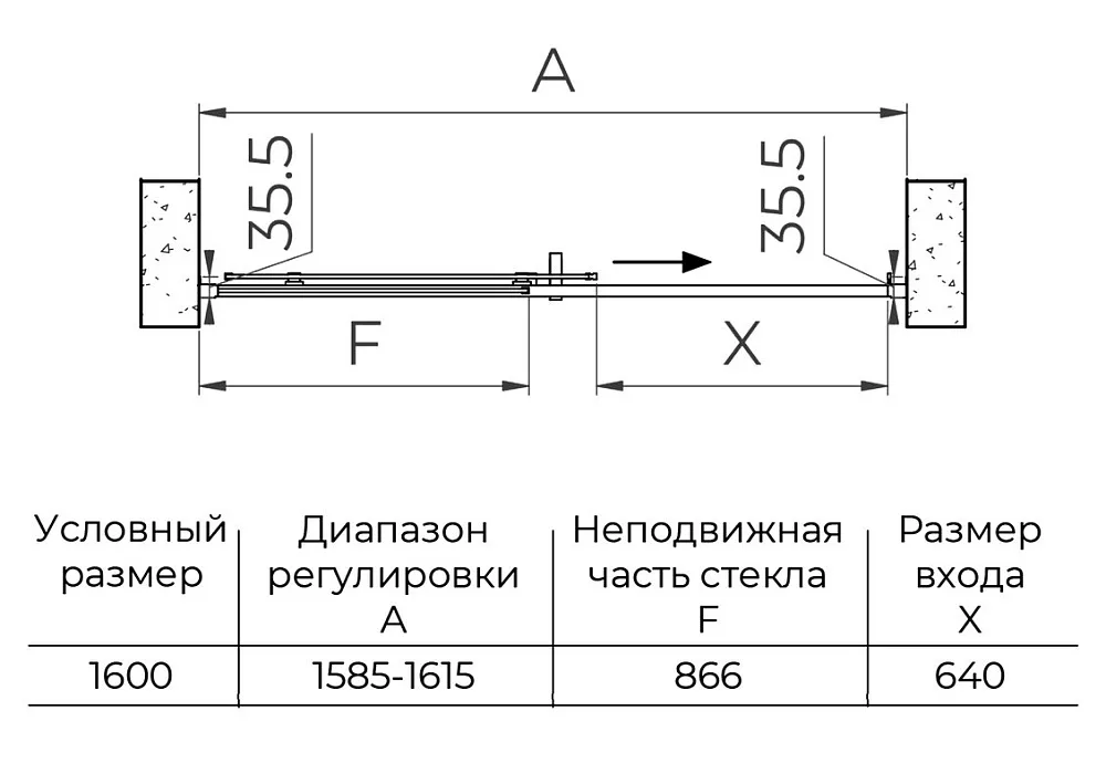 Душевая дверь в нишу RGW Passage PA-017-B 160х195, профиль черный Sancos — официальный сайт
