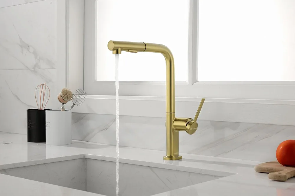 Смеситель для кухни Paulmark Neo Ne214419-BG брашированное золото Sancos — официальный сайт