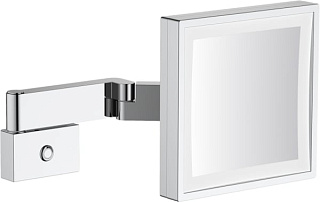 Косметическое зеркало Timo Selene 10076/00 с подсветкой, телескопическое, поворотное, хром