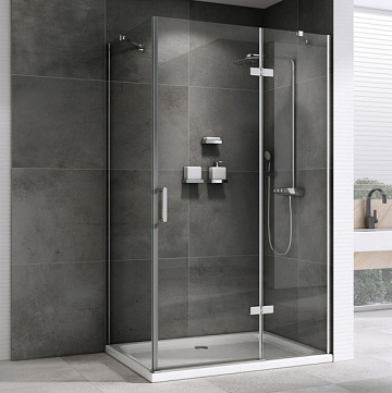 Душевой уголок Abber Zart AG08100P-S71 100х70, профиль хром, стекло прозрачное