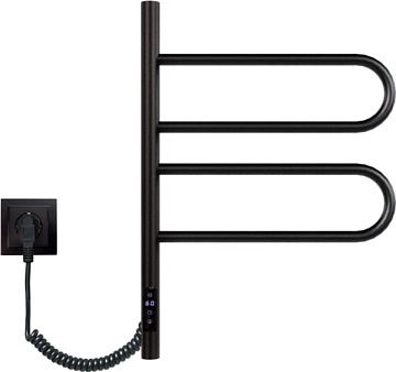 Полотенцесушитель электрический Vincea VTD-1R1CBE 44x60 черный