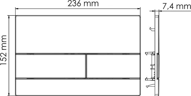 Смывной бачок скрытого монтажа Wasserkraft Aller 10TLT.031.ME.BN04, с кнопкой смыва никель Sancos — Оригинал
