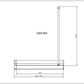 Душевая перегородка Vincea Walk-in HR VSW-4HR100CG 100 см, профиль глянцевый хром, стекло тонированн