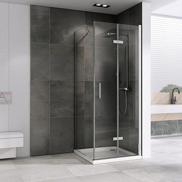 Душевой уголок Abber Zart AG08070P-S101 70х100, профиль хром, стекло прозрачное