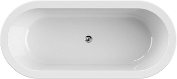 Акриловая ванна Cezares Slim 180x80 см, SLIM CENTRAL-180-80-60-NERO-SET