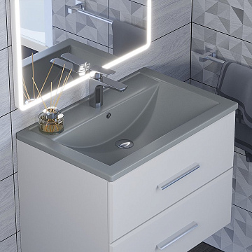 Мебельная раковина Uperwood Foster Quartz 291030033 70 см, матовая серая, бетон