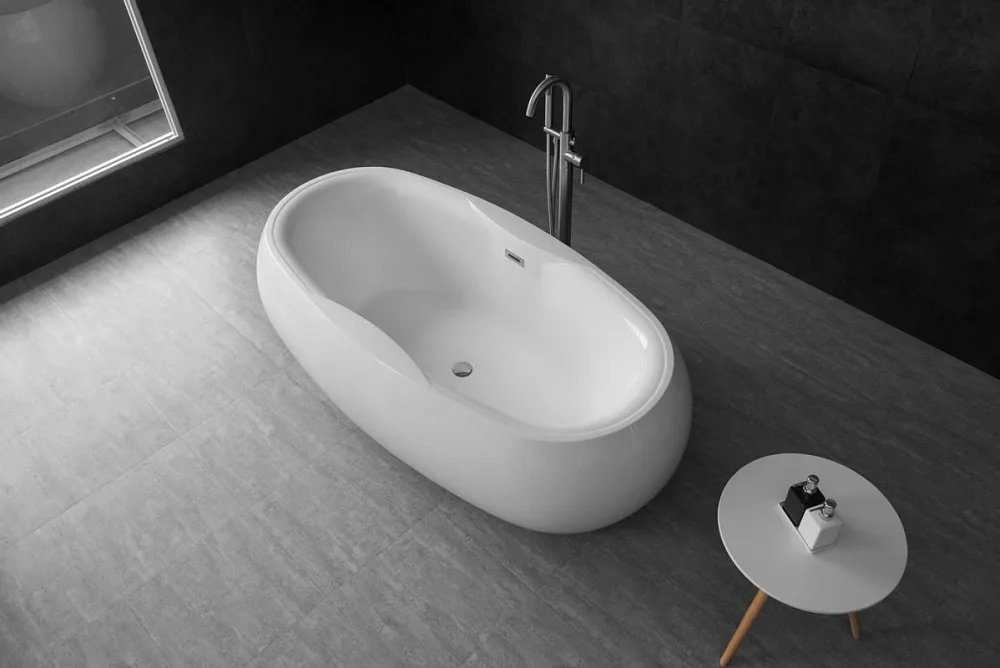 Акриловая ванна BelBagno BB502-1800-900 180x95 см, отдельностоящая, белая, овальная, на ножках Sancos — официальный сайт