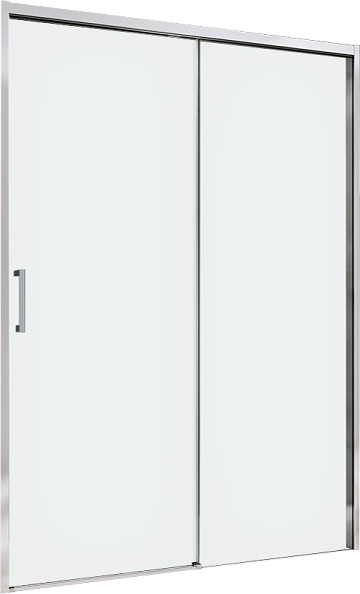 Душевая дверь в нишу Abber Komfort AG93120 120 см, профиль хром, стекло прозрачное
