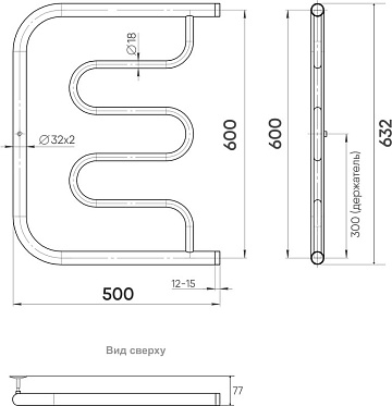 Полотенцесушитель водяной Indigo Standart FSW60-50