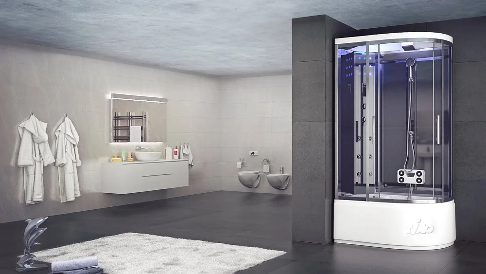 Душевая кабина Timo Standart T-1120L с высоким поддоном, с сиденьем Sancos — официальный сайт