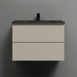 Тумба с раковиной Sancos Snob R 70 beige soft, раковина CN7007MB