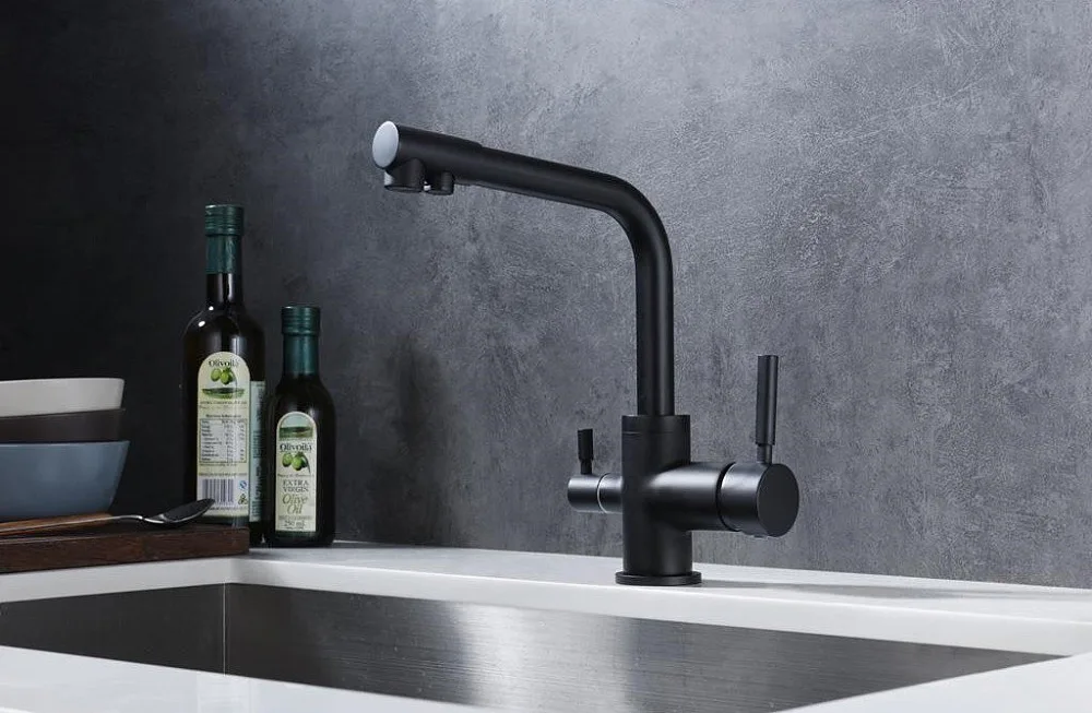 Смеситель для кухни Emar Steel ЕС - 3003N black Sancos — официальный сайт