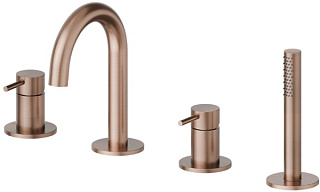 Смеситель на борт ванны Newform X-Steel 316 69682XC.59.067, брашированная бронза