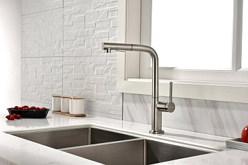 Смеситель для кухни Paulmark Neo Ne214419-Ni никель