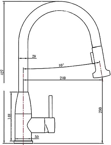 Смеситель для кухни Oulin OL-8016