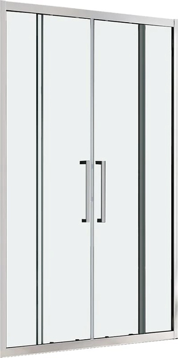 Душевая дверь в нишу Abber Schwarzer Diamant AG33150H 150 см, профиль хром, стекло прозрачное