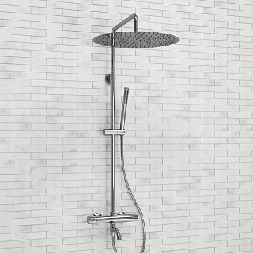 Душевая стойка Wasserkraft Berkel A188.117.137.010.CH Thermo, с термостатом, хром