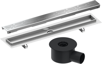 Душевой трап (лоток) TECE Drainline TECEdrainline, 150 см с решеткой и сифоном