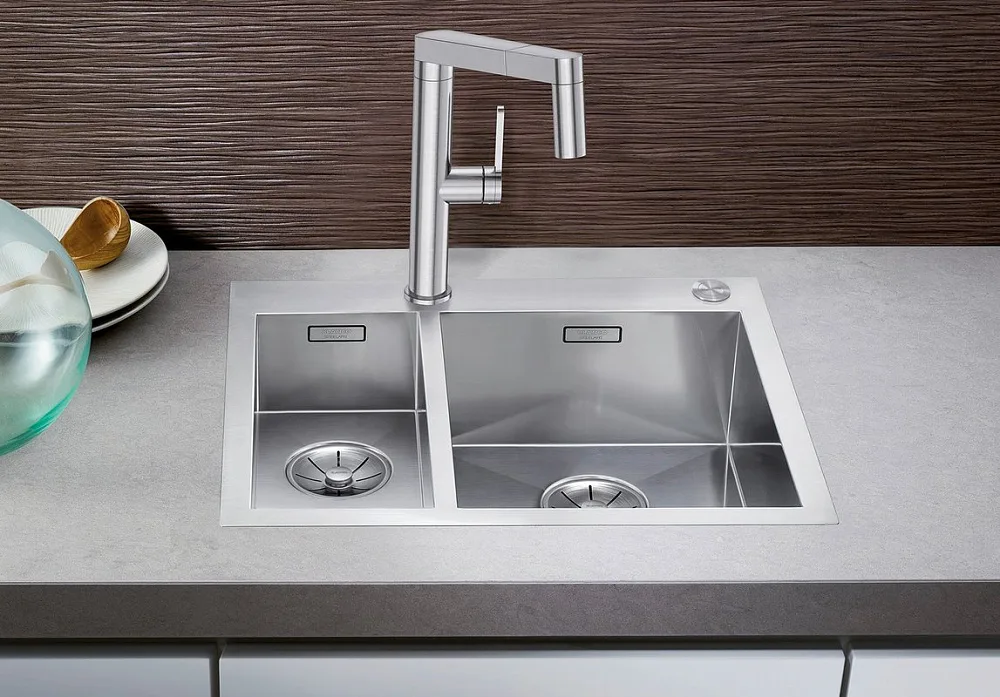 Мойка кухонная Blanco Zerox 340/180-IF/А клапан-автомат Sancos — официальный сайт