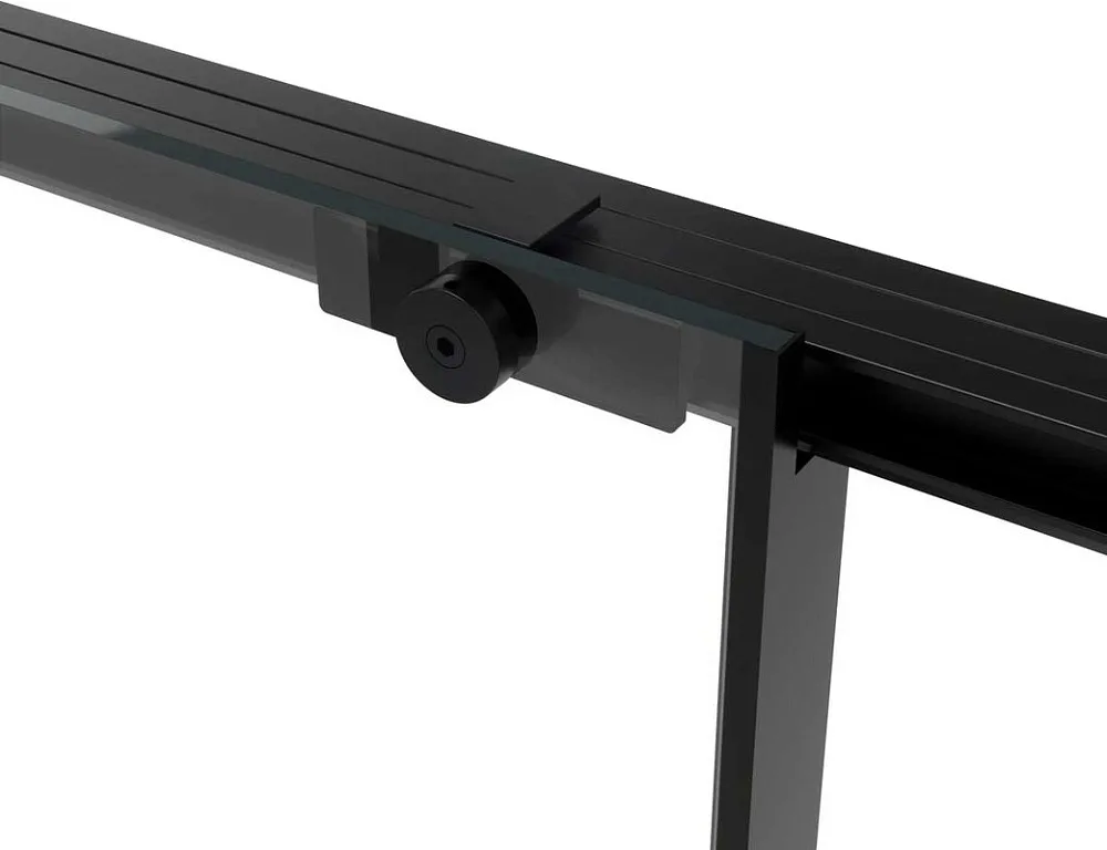 Душевая дверь в нишу Vincea Slim Soft VDS-1SS150CLB 150 см профиль черный, стекло прозрачное Sancos — официальный сайт