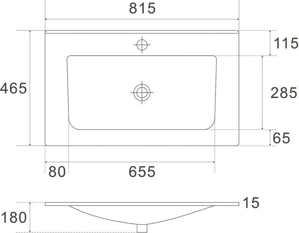 Мебельная раковина Art&Max AM-LAV AM7117-80 80 см Sancos — официальный сайт