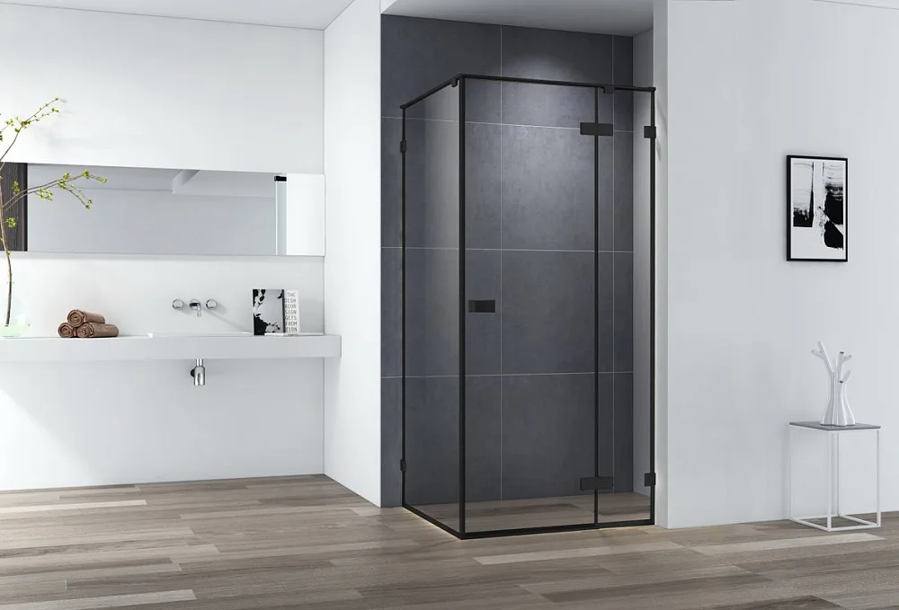 Душевой уголок Cezares Bellagio BELLAGIO-A-1-100-C-NERO 100х100, черный Sancos — официальный сайт
