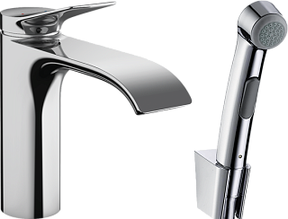 Смеситель для раковины Hansgrohe Vivenis 75210000 с гигиеническим душем, хром