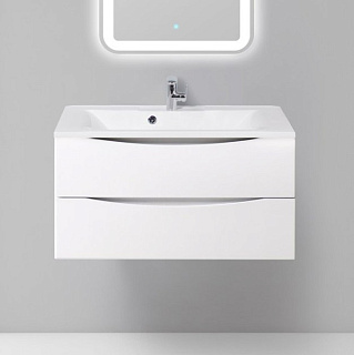 Тумба под раковину без столешницы BelBagno Marino 90 bianco lucido, подвесная