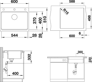 Мойка кухонная Blanco Etagon 6 серый беж