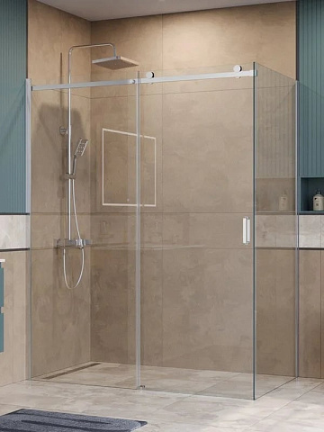 Душевой уголок BelBagno Soft Close-2 AH-1-160/100-C-Cr профиль хром